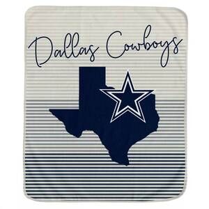 NEW PEGASUS SPORTS dallas cowboys ultra fleece state stripe plush blanket in nav